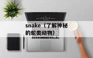 snake（了解神秘的蛇类动物）