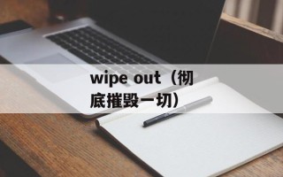 wipe out（彻底摧毁一切）