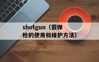 shotgun（霰弹枪的使用和维护方法）
