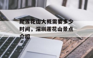 爬莲花山大概需要多少时间，深圳莲花山景点介绍