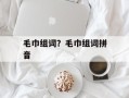毛巾组词？毛巾组词拼音