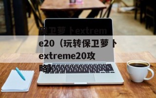 保卫萝卜extreme20（玩转保卫萝卜extreme20攻略）