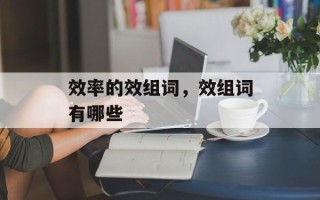 效率的效组词，效组词有哪些