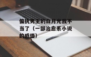偏执男主的白月光我不当了（一部治愈系小说的感悟）