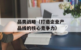 品类战略（打造企业产品线的核心竞争力）