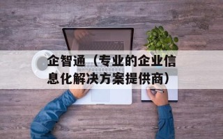 企智通（专业的企业信息化解决方案提供商）