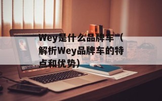 Wey是什么品牌车（解析Wey品牌车的特点和优势）