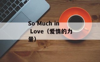 So Much in Love（爱情的力量）