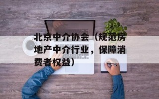 北京中介协会（规范房地产中介行业，保障消费者权益）
