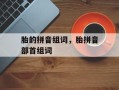 胎的拼音组词，胎拼音部首组词