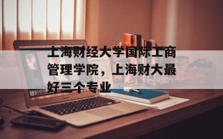 上海财经大学国际工商管理学院，上海财大最好三个专业