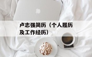 卢志强简历（个人履历及工作经历）