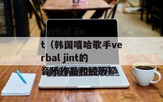 verbal jint（韩国嘻哈歌手verbal jint的音乐作品和经历）