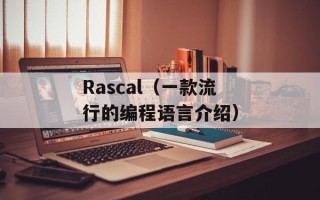 Rascal（一款流行的编程语言介绍）
