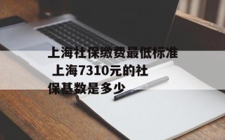 上海社保缴费最低标准 上海7310元的社保基数是多少