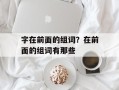 字在前面的组词？在前面的组词有那些