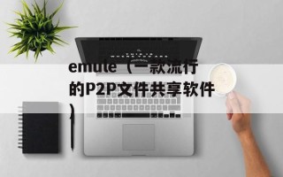 emule（一款流行的P2P文件共享软件）