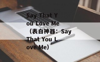 Say That You Love Me（表白神器：Say That You Love Me）