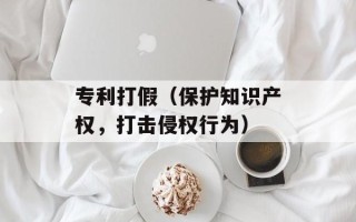 专利打假（保护知识产权，打击侵权行为）