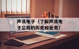 声讯电子（了解声讯电子公司的历史和业务）