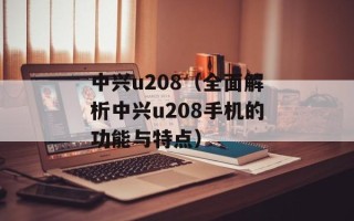 中兴u208（全面解析中兴u208手机的功能与特点）