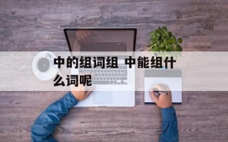 中的组词组 中能组什么词呢