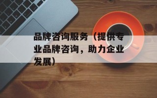 品牌咨询服务（提供专业品牌咨询，助力企业发展）