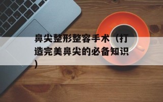 鼻尖整形整容手术（打造完美鼻尖的必备知识）