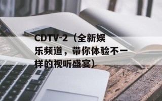 CDTV-2（全新娱乐频道，带你体验不一样的视听盛宴）