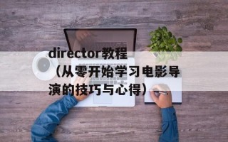 director教程（从零开始学习电影导演的技巧与心得）