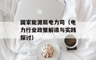 国家能源局电力司（电力行业政策解读与实践探讨）