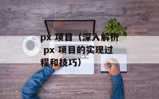 px 项目（深入解析 px 项目的实现过程和技巧）