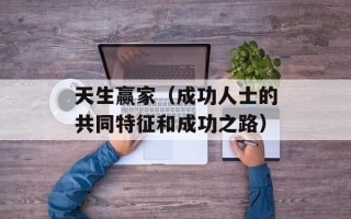 天生赢家（成功人士的共同特征和成功之路）