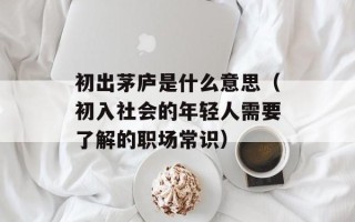 初出茅庐是什么意思（初入社会的年轻人需要了解的职场常识）