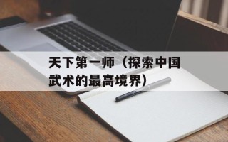 天下第一师（探索中国武术的最高境界）