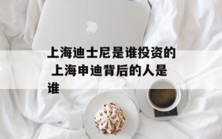 上海迪士尼是谁投资的 上海申迪背后的人是谁