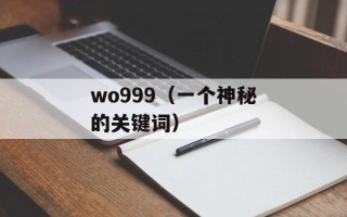 wo999（一个神秘的关键词）