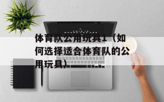 体育队公用玩具1（如何选择适合体育队的公用玩具）
