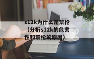 s12k为什么是禁枪（分析s12k的危害性和禁枪的原因）