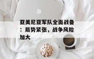 亚美尼亚军队全面战备：局势紧张，战争风险加大