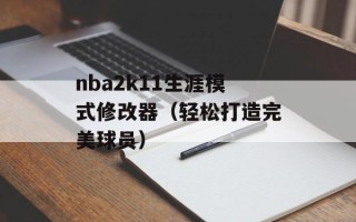 nba2k11生涯模式修改器（轻松打造完美球员）