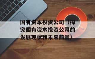 国有资本投资公司（探究国有资本投资公司的发展现状和未来前景）