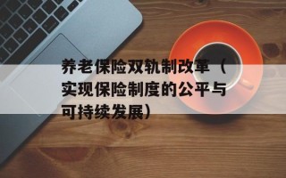 养老保险双轨制改革（实现保险制度的公平与可持续发展）