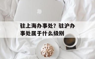 驻上海办事处？驻沪办事处属于什么级别