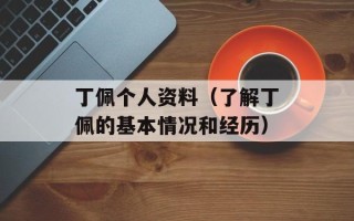 丁佩个人资料（了解丁佩的基本情况和经历）