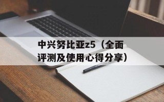 中兴努比亚z5（全面评测及使用心得分享）