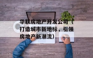 华联房地产开发公司（打造城市新地标，引领房地产新潮流）