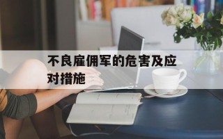 不良雇佣军的危害及应对措施