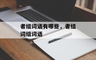 者组词语有哪些，者组词组词语