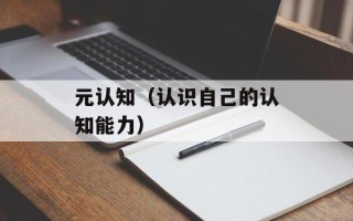 元认知（认识自己的认知能力）
